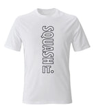 Squash It. White T Shirt with Black Outline