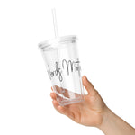 Words Matter Clear plastic tumbler