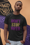 Don't Stop Until Black Lives Matter Tee - Purple and Gold