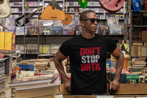 Don't Stop Until Black Lives Matter Tee - Red and White