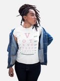 Limited Edition Vote 2024 Pink and Green/White Tee